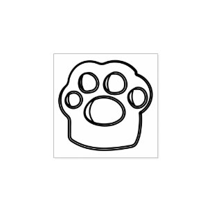 Carimbo De Borracha Logotipo Esboço Gato Cachorro Pet Pata
