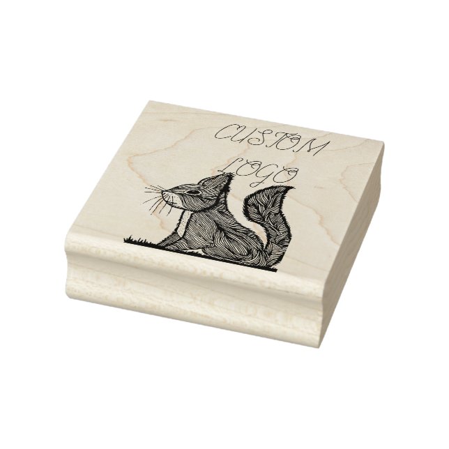 Carimbo De Borracha Logotipo Personalizado de Natureza Esquirrel (Carimbo)