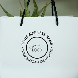 Carimbo De Borracha Logotipo Personalizado Moderno Grande Rodada Empre