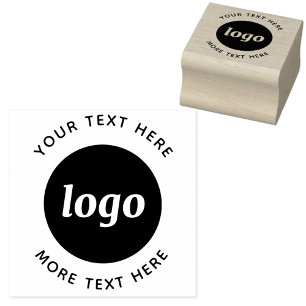 Carimbo De Borracha Logotipo Simples Com Texto Empresarial