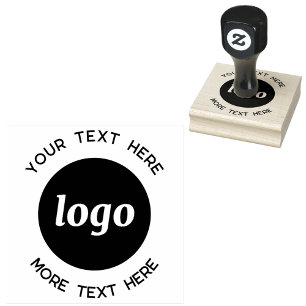 Carimbo De Borracha Logotipo Simples Com Texto Empresarial