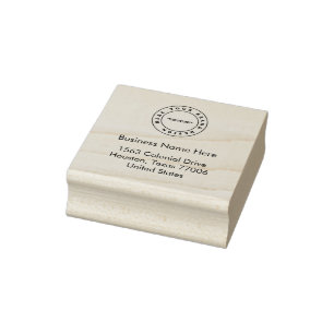 Carimbo De Borracha Logotipo simples para empresas Nome Endereço