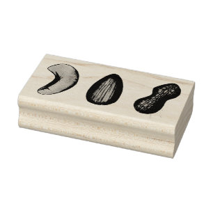 Carimbo De Borracha Loucos de amendoim de cashew Comida de lanche
