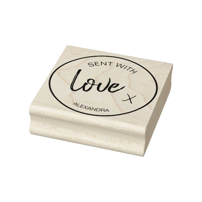 Carimbo De Borracha Love Personal Message Modern Rubber Stamp (Carimbo)