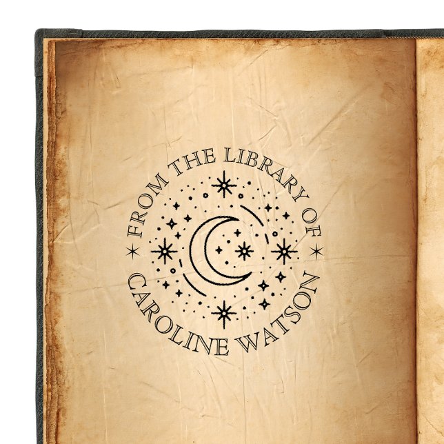 Carimbo De Borracha Lua e estrelas de fantasia da biblioteca de Borrac (Criador carregado)