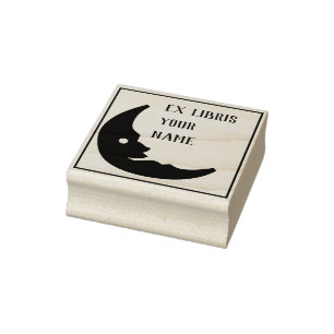 Carimbo De Borracha Lua ex do Bookplate de Libris
