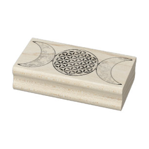 Carimbo De Borracha Lua Mágica Tripla - Flor Espírito Da Vida 2