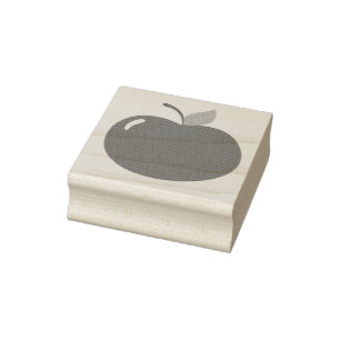 Carimbo De Borracha Maçã dos Olhos - Cartoon de Fruta Vermelha