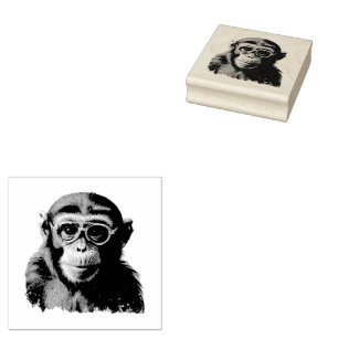 Carimbo De Borracha macaco engraçado