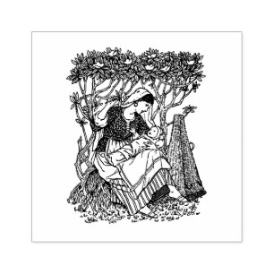 Carimbo De Borracha Mãe segurando Baby Motherhood Vintage Mama