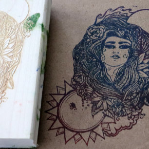 Carimbo De Borracha Mãe Terra a Deusa do Mundo Tarot