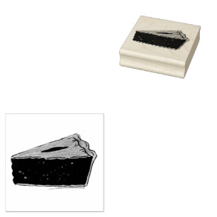 Carimbo De Borracha Maine Blueberry Pie Slice Piece Baking Foodie Blue
