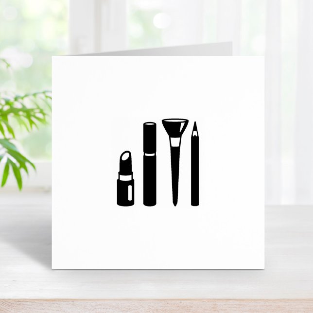 Carimbo De Borracha Makeup Cosmetics Lipstick Básico Cartão de Lealdad (Criador carregado)