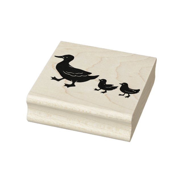 Carimbo De Borracha Mamãe e Patos Bebês (Carimbo)