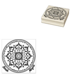 Carimbo De Borracha Mandala