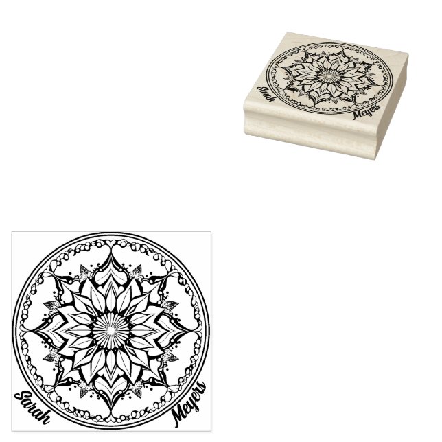 Carimbo De Borracha Mandala (Carimbado)