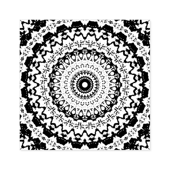 Carimbo De Borracha Mandala (Impressão)