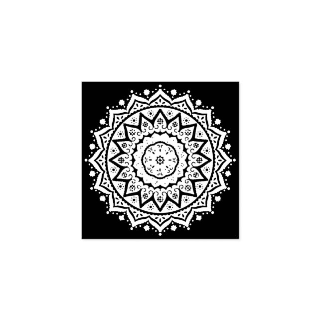 Carimbo De Borracha Mandala (Impressão)