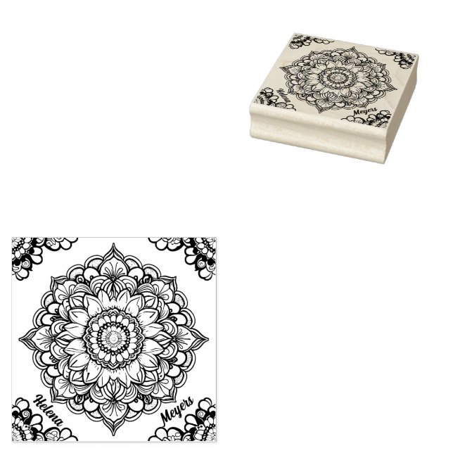 Carimbo De Borracha Mandala (Carimbado)