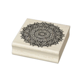 Carimbo De Borracha   Mandala de Yoga Elegante para Journaling em Scra