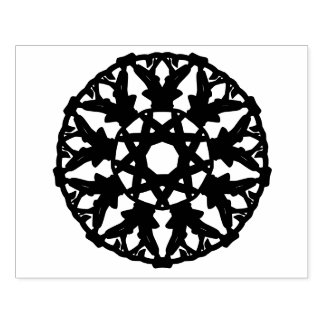 Carimbo De Borracha Mandala- dekoratives Muster in Rund