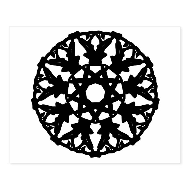 Carimbo De Borracha Mandala- dekoratives Muster in Rund (Impressão)