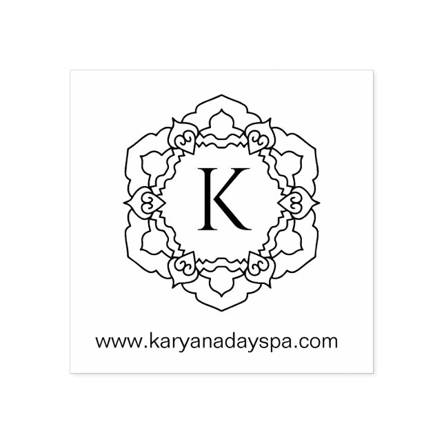 Carimbo De Borracha Mandala Monograma Exótico Spa Beauty Henna Rubber  (Impressão)