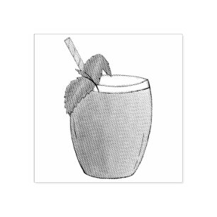 Carimbo De Borracha Mango Lassi Refrescando a Fruta de iogurte Indiana