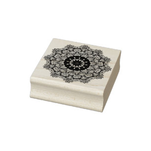 Carimbo De Borracha Manuscrito Mandala Relógio Face 24