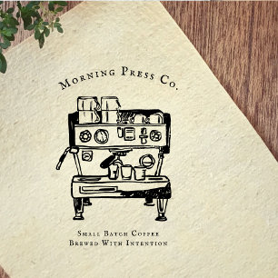 Carimbo De Borracha Máquina de Café Espresso Vintage Marca de Café