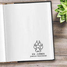 Marca de Pata de Lobo Ex Libris Nome Personalizado