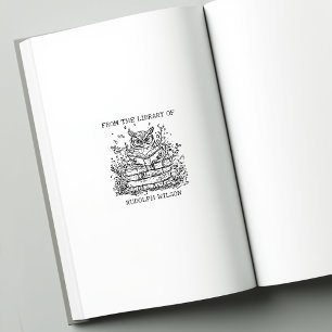 Carimbo De Borracha Marcador de Coroa da Biblioteca Personalizada