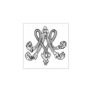 Carimbo De Borracha Marie Antoinette - monograma Royal Monogram -