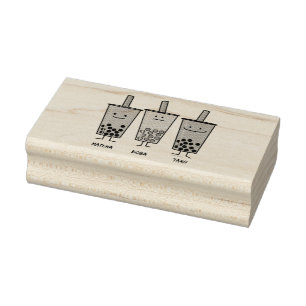 Carimbo De Borracha Matcha boba chá verde leite Taro tapioca Japa