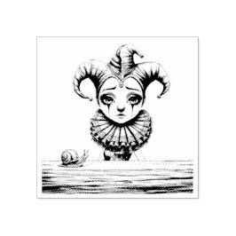 Carimbo De Borracha Melancholic Harlequin 