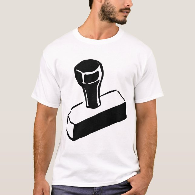 Carimbo De Borracha Mens T-Shirt (Frente)