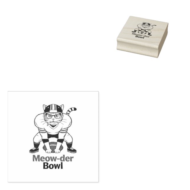 Carimbo De Borracha Meow-der Bowl  (Carimbado)