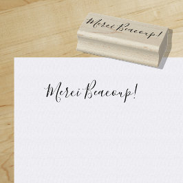 Carimbo De Borracha Merci Beaucoup | Muito obrigado (em francês)