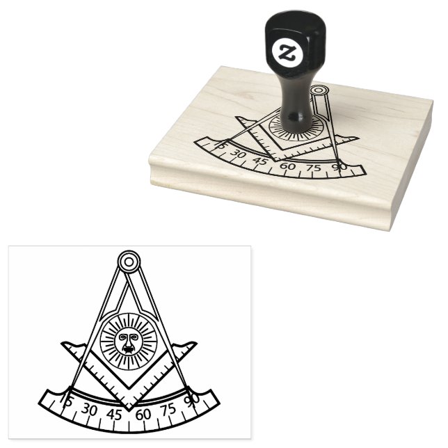 Carimbo De Borracha Mestra Mestra Freemasonry Square Masonic (Carimbado)
