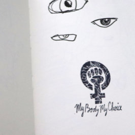 Carimbo De Borracha Meu Corpo Minha Escolha Feminista Pró-Escolha
