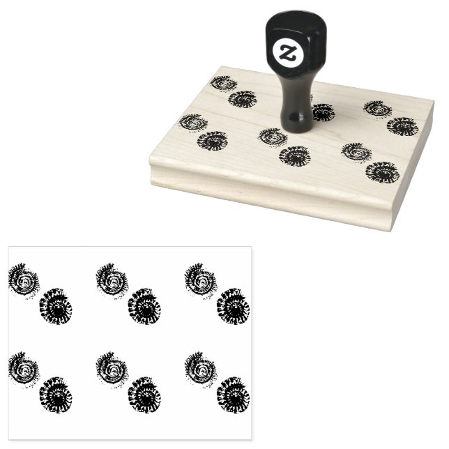 Carimbo De Borracha Mídia fossilos amoníacos (Carimbado)