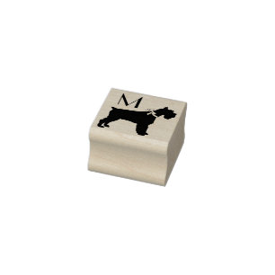 Carimbo De Borracha Miniatura Cachorro Schnauzer