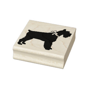 Carimbo De Borracha Miniatura - Cão-Papota-Puppy Schnauzer
