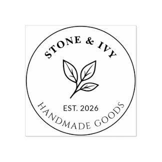 Carimbo De Borracha Minimal Business Logo Rubber Stamp