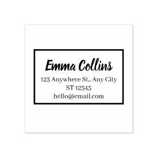 Carimbo De Borracha Minimal Personal Address Stamp – Clean Address