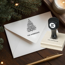 Carimbo De Borracha Minimalist Christmas Tree