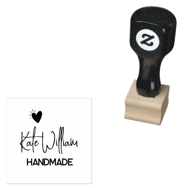 Carimbo De Borracha Minimalist Custom heart handmade by  (Carimbado)