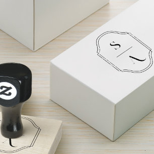 Carimbo De Borracha Mínimo Elegante Personalizado Logotipo Monograma C