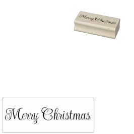Carimbo De Borracha Modelo de texto de script Feliz Natal