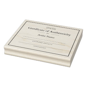 Carimbo De Borracha Modelo do Certificado de Autenticidade Elegante